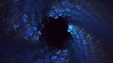 3B soyut renkli fraktal ışık arkaplanı oluşturma