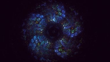 3D görüntüleme teknolojisi soyut fraktal arkaplan