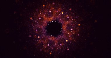 Soyut fraktal ışık arkaplanı 3 boyutlu oluşturuluyor