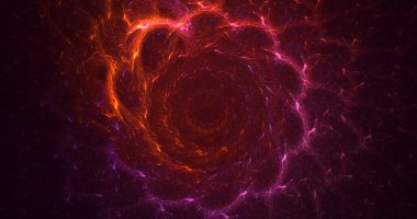 Soyut fraktal ışık arkaplanı 3 boyutlu oluşturuluyor