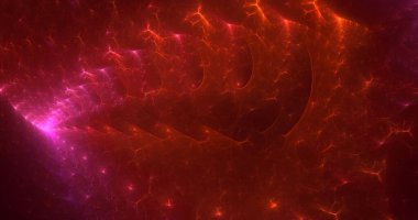 Soyut fraktal ışık arkaplanı 3 boyutlu oluşturuluyor