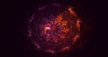 Soyut fraktal ışık arkaplanı 3 boyutlu oluşturuluyor