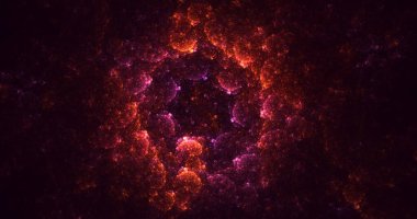 Soyut fraktal ışık arkaplanı 3 boyutlu oluşturuluyor