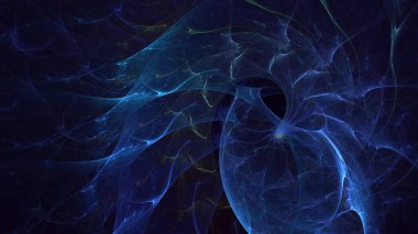 Soyut fraktal ışık arkaplanı 3 boyutlu oluşturuluyor