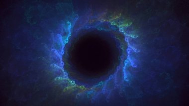 Soyut fraktal ışık arkaplanı 3 boyutlu oluşturuluyor