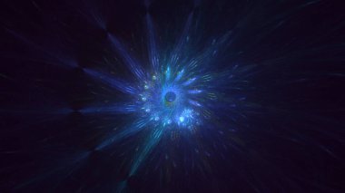 3B soyut renkli fraktal ışık arkaplanı oluşturma