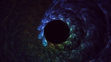 3B soyut renkli fraktal ışık arkaplanı oluşturma