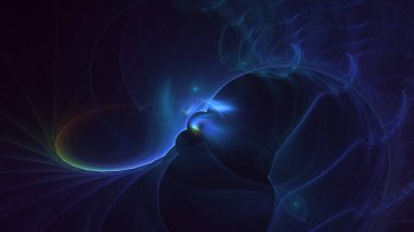 3B soyut renkli fraktal ışık arkaplanı oluşturma