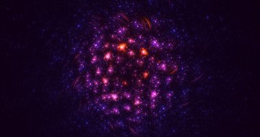 3B soyut renkli fraktal ışık arkaplanı oluşturma