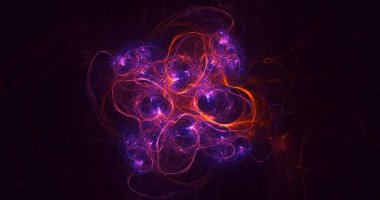 3B soyut renkli fraktal ışık arkaplanı oluşturma