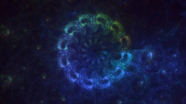 3B soyut yuvarlak ışık arkaplanı oluşturma