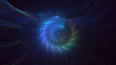 3B soyut yuvarlak ışık arkaplanı oluşturma