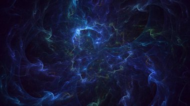 3B soyut renkli fraktal ışık arkaplanı oluşturma