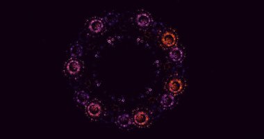 Soyut fraktal ışık arkaplanı 3 boyutlu oluşturuluyor