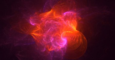 Soyut fraktal ışık arkaplanı 3 boyutlu oluşturuluyor