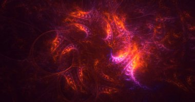 3B soyut renkli fraktal ışık arkaplanı oluşturma