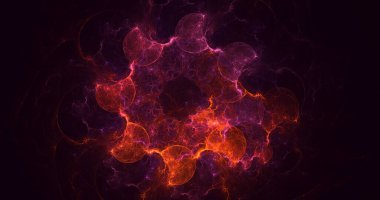 3B soyut renkli fraktal ışık arkaplanı oluşturma