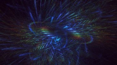 3B soyut renkli fraktal ışık arkaplanı oluşturma