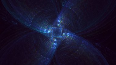 3B soyut renkli fraktal ışık arkaplanı oluşturma