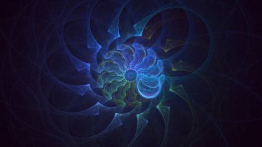 3B soyut yuvarlak ışık arkaplanı oluşturma