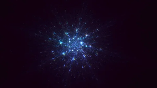 Візуалізація Абстрактного Синього Фрактального Світлого Фону — стокове фото