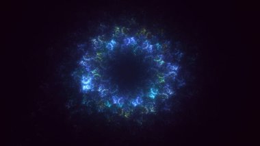 3B soyut yuvarlak ışık arkaplanı oluşturma