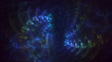 Soyut çok renkli fraktal ışık arkaplanı 3B görüntüleme
