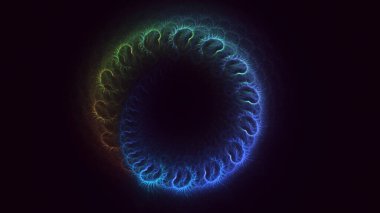 3B soyut yuvarlak ışık arkaplanı oluşturma