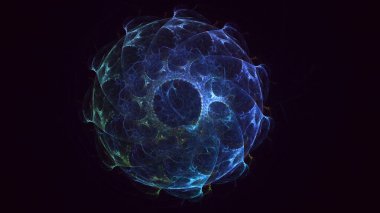 3D, soyut çok renkli teknoloji fraktal ışık arkaplanı oluşturuluyor