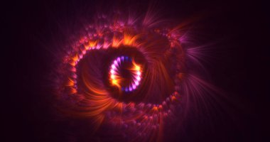 3D, soyut çok renkli teknoloji fraktal ışık arkaplanı oluşturuluyor