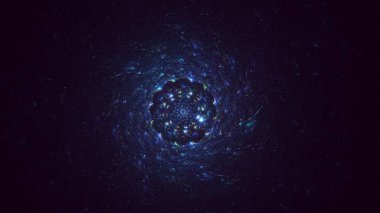 Soyut çok renkli fraktal ışık arkaplanı 3B görüntüleme