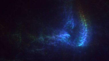 Soyut çok renkli fraktal ışık arkaplanı 3B görüntüleme