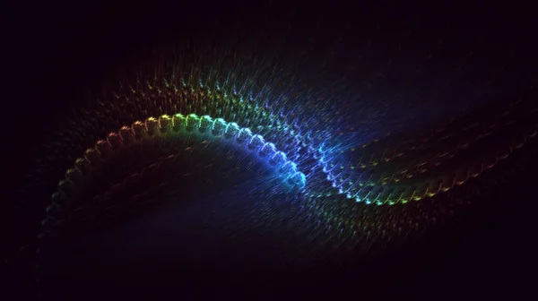 Renderização Abstrato Fundo Luz Fractal Multicolor — Fotografia de Stock