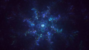3D, soyut çok renkli teknoloji fraktal ışık arkaplanı oluşturuluyor