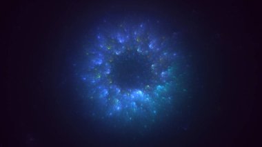 3D, soyut çok renkli teknoloji fraktal ışık arkaplanı oluşturuluyor