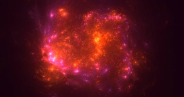 3D, soyut çok renkli teknoloji fraktal ışık arkaplanı oluşturuluyor