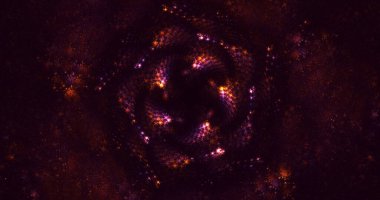 3D, soyut çok renkli teknoloji fraktal ışık arkaplanı oluşturuluyor