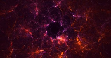 3D, soyut çok renkli teknoloji fraktal ışık arkaplanı oluşturuluyor