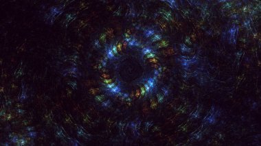 Soyut çok renkli fraktal ışık arkaplanı 3B görüntüleme