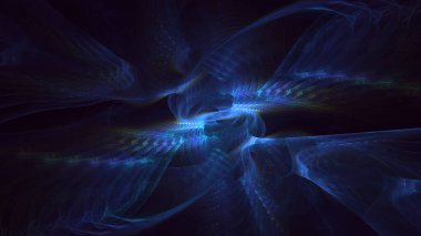 Soyut çok renkli fraktal ışık arkaplanı 3B görüntüleme