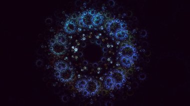 3B soyut renkli fraktal ışık arkaplanı oluşturma