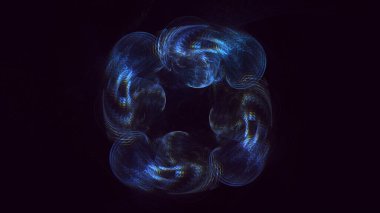 3B soyut renkli fraktal ışık arkaplanı oluşturma