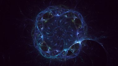 3B soyut renkli fraktal ışık arkaplanı oluşturma