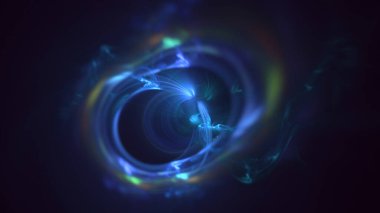 3B soyut renkli fraktal ışık arkaplanı oluşturma