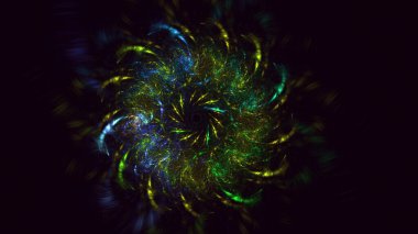 3B soyut yuvarlak ışık arkaplanı oluşturma