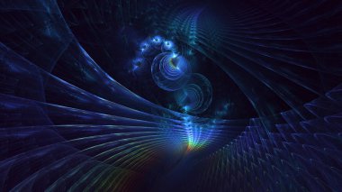 3B soyut renkli fraktal ışık arkaplanı oluşturma