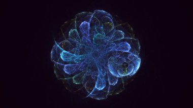 3B soyut renkli fraktal ışık arkaplanı oluşturma