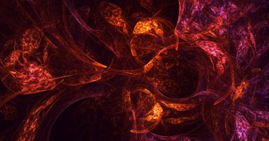 Soyut çok renkli fraktal ışık arkaplanı 3B görüntüleme