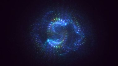 Soyut çok renkli fraktal ışık arkaplanı 3B görüntüleme