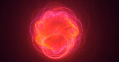 Soyut çok renkli fraktal ışık arkaplanı 3B görüntüleme